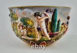 Antique Capodimonte Tea Cup & Saucer