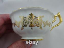 Antique Cauldon Tea Cup & Saucer, Ornate Gilding