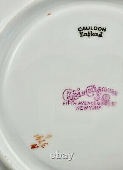 Antique Cauldon Tea Cup & Saucer, Ornate Gilding
