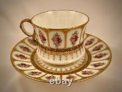 Antique Cauldon Tea Cup & Saucer, Roses