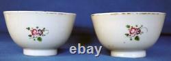 Antique Chinese Export Porcelain Armorial Pair of Tea Bowls Cup Monogram