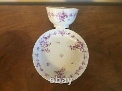 Antique Chinese Export Porcelain Tea Cup Bowl & Saucer Famille Rose 18th century