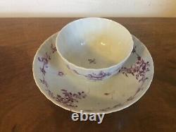 Antique Chinese Export Porcelain Tea Cup Bowl & Saucer Famille Rose 18th century