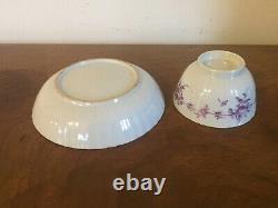 Antique Chinese Export Porcelain Tea Cup Bowl & Saucer Famille Rose 18th century