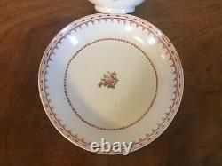 Antique Chinese Export Porcelain Tea Cup Bowl & Saucer Famille Rose 19th century