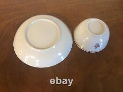 Antique Chinese Export Porcelain Tea Cup Bowl & Saucer Famille Rose 19th century