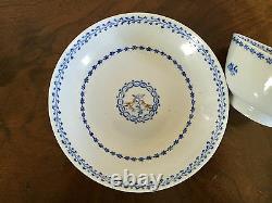 Antique Chinese Export Porcelain Tea Cup Bowl & Saucer Love Birds 19th century