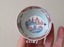 Antique Chinese Imari Clobbered Tea Cup & Saucer - Small Size - Kangxi Period