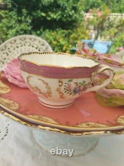 Antique Coalport Minton Split Handle Teacups (2)