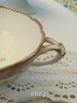 Antique Coalport Minton Split Handle Teacups (2)