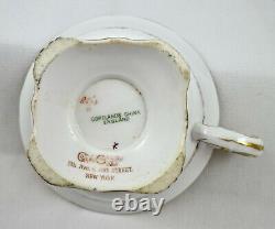 Antique Copeland Tea Cup & Saucer, Pedestal Base