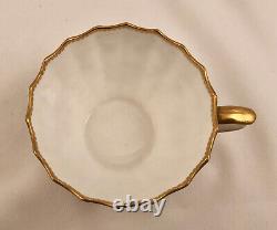 Antique Copeland's Tea Cup, Saucer and Dessert Plate, Floral & Gold