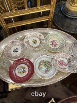 Antique Crystal And China Tea Cups