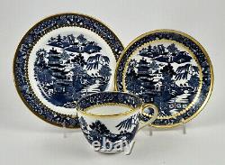 Antique Davenport Cup, Saucer & Plate, Blue Willow