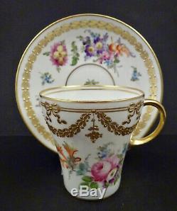 Antique Donath Dresden Tea Cup & Saucer Meissen Style