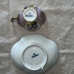 Antique Dresden Tea Cup & Saucer