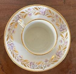 Antique Early 19th century English Regency Porcelain Coffee Can & Saucer Tea Cup