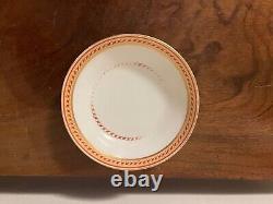 Antique Early 19th century New Hall Porcelain Tea Cup & Saucer Sepia Landscapes