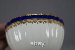 Antique English 18th Century Derby Cobalt & Gold Porcelain Tea Bowl C1782-1800