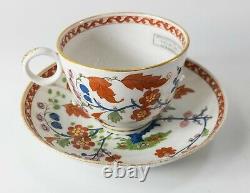 Antique English Flight, Barr & Barr Worcester Porcelain Floral Teacup and Saucer