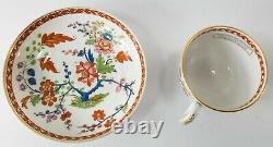 Antique English Flight, Barr & Barr Worcester Porcelain Floral Teacup and Saucer