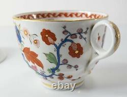 Antique English Flight, Barr & Barr Worcester Porcelain Floral Teacup and Saucer