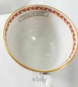 Antique English Flight, Barr & Barr Worcester Porcelain Floral Teacup and Saucer