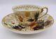 Antique English Gilt Imari Style Porcelain Tea Cup And Tea Bowl Saucer Coalport