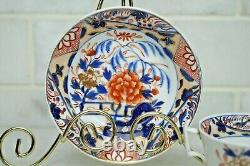 Antique English Gilt Imari Style Porcelain Tea Cup and Tea Bowl Saucer Coalport