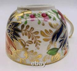 Antique English Gilt Imari Style Porcelain Tea Cup and Tea Bowl Saucer Coalport