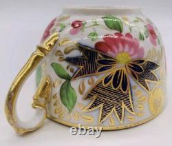 Antique English Gilt Imari Style Porcelain Tea Cup and Tea Bowl Saucer Coalport