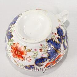 Antique English Porcelain Pseudo-Tobacco Leaf Pattern Tea Cup & Saucer