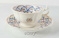 Antique English Staffordshire Pink Luster Teacup and Saucer Unsigned