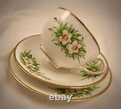 Antique English Tea Cup Saucer & Dessert Plate, Jonquils