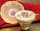 Antique Foley Fine China Tea Cup & Saucer Pink Floral Gold Rim England E. Brain