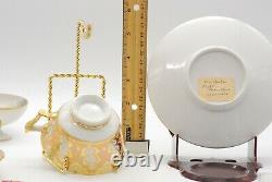 Antique Flight Barr & Barr tea cup peach ground gold gilt Rare early 1800's