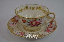 Antique Floral Teacup & Saucer with Gold Trim Detail Vintage Tea Party Set