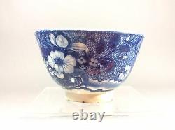 Antique Flow Blue Staffordshire Clews blue TransferWare Tea Cup 1830-40