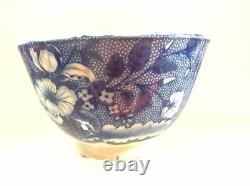 Antique Flow Blue Staffordshire Clews blue TransferWare Tea Cup 1830-40