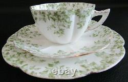 Antique Foley Wileman Shelley Fairy Shaped Trailing Ivy Tea Cup, Saucer & Plate