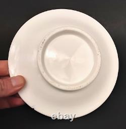 Antique French Empire Old Paris Porcelain Dragon Handle Gold Coffee Cup Saucer