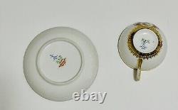 Antique French Limoges Tea Cup Style Sevres Porcelain Royal Crowns Monograms