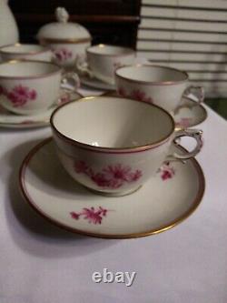 Antique Furstenberg German Porcelain Tea Set 18 Pieces Mark 1867 & later