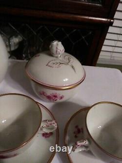 Antique Furstenberg German Porcelain Tea Set 18 Pieces Mark 1867 & later