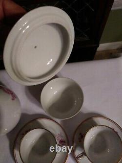 Antique Furstenberg German Porcelain Tea Set 18 Pieces Mark 1867 & later