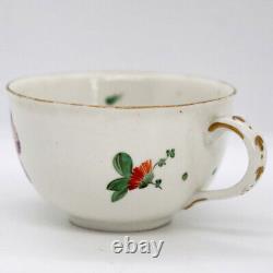 Antique German Frankenthal Carl Theodore Hard Paste Porcelain Teacup & Plate