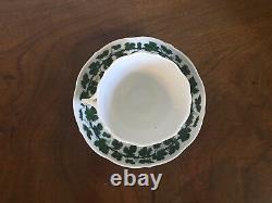 Antique German Meissen Porcelain Tea Cup & Saucer Green Napoleon Ivy Empire