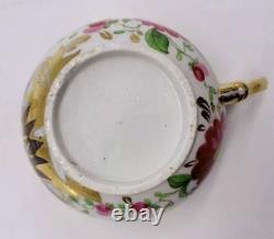 Antique Gilt Imari Style Porcelain Tea Cup and Tea Bowl Saucer
