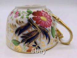 Antique Gilt Imari Style Porcelain Tea Cup and Tea Bowl Saucer