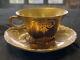 Antique Gold Teacup & Saucer With Raised Gold And Gold Interior Haviland